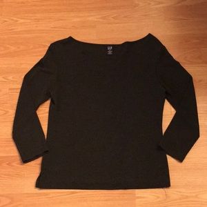 Dark Gray GAP 3/4 Sleeve Top